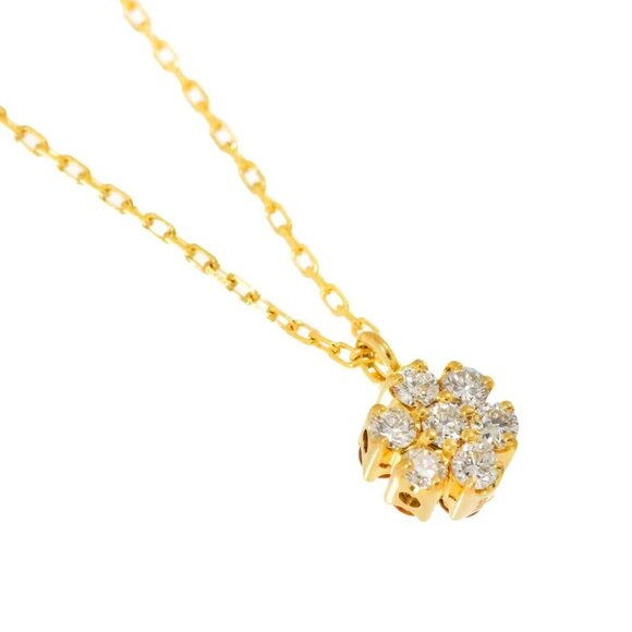 Ponte Vecchio Diamond 0.13ct Sapphire Necklace 18K YG 750 90273538